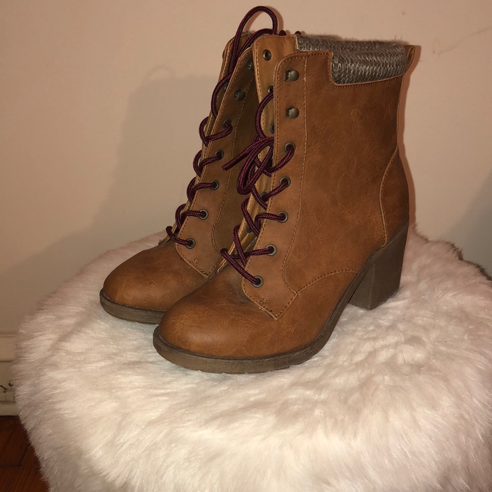 Lace up booties
